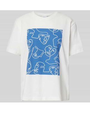 Vila T-Shirt Mit Rundhalsausschnitt Modell 'Sybil' - Blau