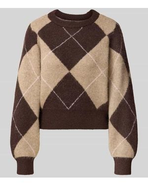 Vero Moda Pullover mit gerippten Abschlüssen Modell 'VMDARLA' - Braun