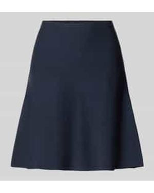 christian berg Gebreide Rok Van Viscosemix Met Elastische Tailleband - Blauw