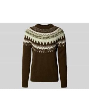 Closed Pullover in Strick-Optik aus Woll-Mix - Grün