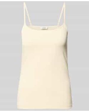 S.oliver Regular Fit Tanktop Van Katoenmix - Naturel
