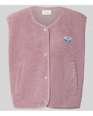 American Vintage Relaxed Fit Weste aus Teddyfell Modell 'Hoktown' - Pink