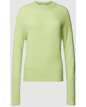 Opus Regular Fit Strickpullover mit Mohair-Anteil Modell 'Pasti' - Grün