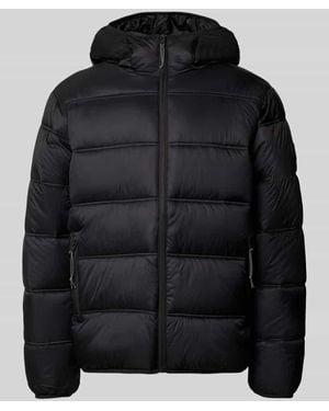 Tommy Hilfiger Regular Fit Steppjacke mit Kapuze - Schwarz