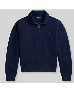 Polo Ralph Lauren Regular Fit Troyer aus Baumwoll-Mix - Blau