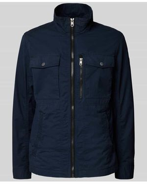 Tom Tailor Regular Fit Jacke aus reiner Baumwolle - Blau