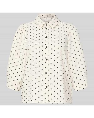 Lolly's Laundry Regular Fit Bluse mit 3/4-Arm Modell 'Bono' - Natur