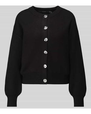 Vero Moda Regular Fit Strickjacke aus Viskose-Mix Modell 'NOELLA' - Schwarz