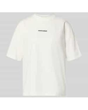 PEGADOR Oversized Fit T-Shirt Met Labelstitching Model 'Bracy' - Wit