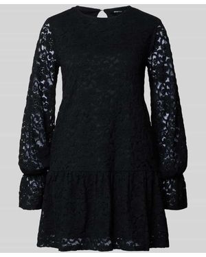 Gina Tricot Minikleid mit Rundhalsausschnitt - Schwarz