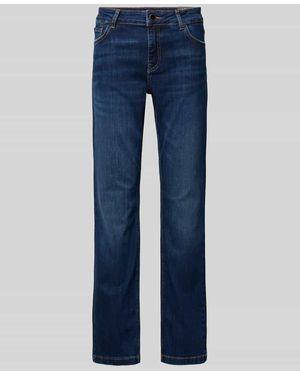 Mos Mosh Straight Leg Jeans im 5-Pocket-Design Modell 'ASHLEY' - Blau