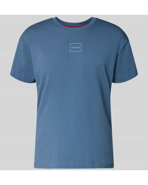 HUGO Regular Fit T-Shirt aus Baumwoll-Mix Modell 'LAZE T-SHIRT' - Blau