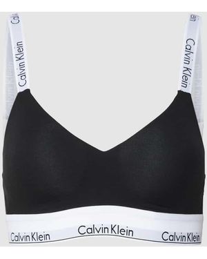 Calvin Klein Bralette Mit Label-Details - Schwarz