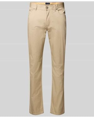 Christian Berg Men Regular Fit Chino im 5-Pocket-Design - Natur