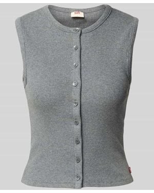 Levi's Weste in Strick-Optik - Grau