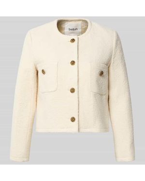 Ba&sh Blazer aus Baumwoll-Mix mit Leinen-Anteil Modell 'MEREDITH' - Natur