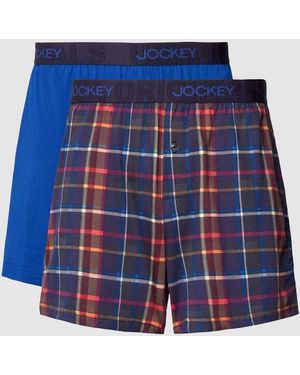 Jockey Boxershorts im 2er-Pack mit elastischem Label-Bund - Blau