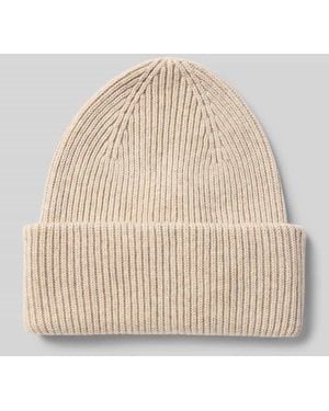 Profuomo Beanie mit breiter Krempe - Natur