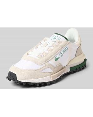 Lacoste Sneaker aus Leder-Textile-Mix Modell 'Elite Active' - Weiß