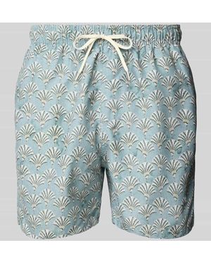 SELECTED Badehose mit elastischem Bund - Blau
