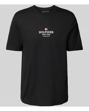 Tommy Hilfiger T-Shirt Mit Label-Print - Schwarz