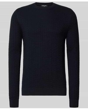 Strellson Regular Fit Pullover aus reiner Baumwolle Modell 'Adrian' - Blau