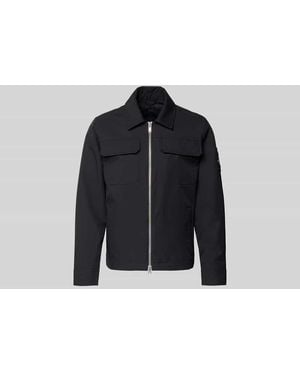 Moose Knuckles Jacke mit Umlegekragen - Blau