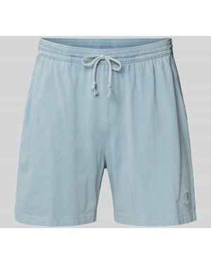 Champion Regular Fit Shorts mit Label-Stitching - Blau