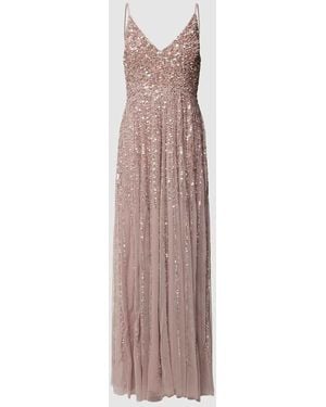 LACE & BEADS Abendkleid Mit Paillettenbesatz - Mehrfarbig
