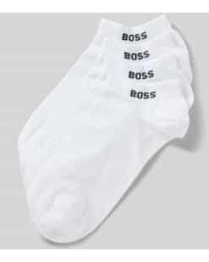 BOSS Sneakersokken Met Labeldetail - Wit