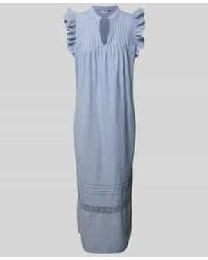 Mbym Maxi-jurk Met Tuniekkraag - Blauw