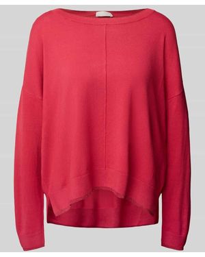Liu Jo Oversized Strickpullover Mit Rundhalsausschnitt - Rot