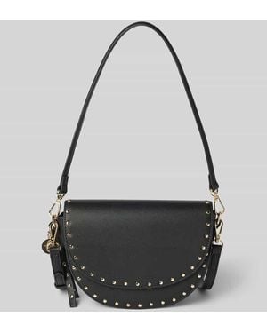 SEIDENFELT Saddle Bag mit Tragehenkel Modell 'SENJA' - Schwarz