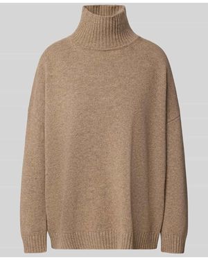 Weekend by Maxmara Oversized Rollkragenpullover aus reiner Schurwolle Modell 'BORGIA' - Natur