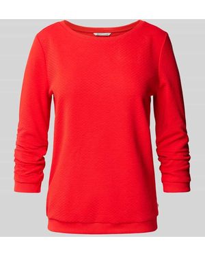 Tom Tailor Tailliertes Sweatshirt Mit Strukturmuster - Rot