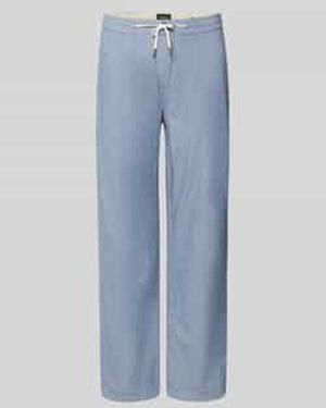 Scotch & Soda Jogpants Van Mix Van Katoen En Linnen Model 'Warren' - Blauw