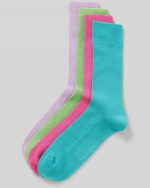 DillySocks Socken mit Strukturmuster Modell 'Ribbed Color' im 3er-Pack - Blau
