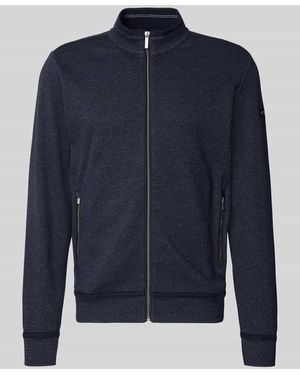 Bugatti Sweatjacke mit Stehkragen - Blau