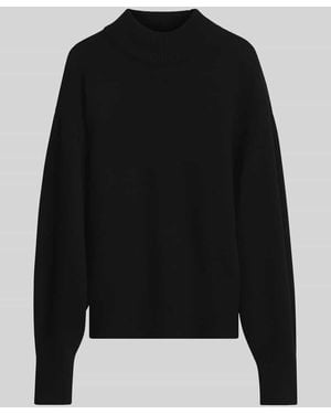 HUGO Loose Fit Pullover aus Woll-Mix Modell 'Sorellenio' - Schwarz