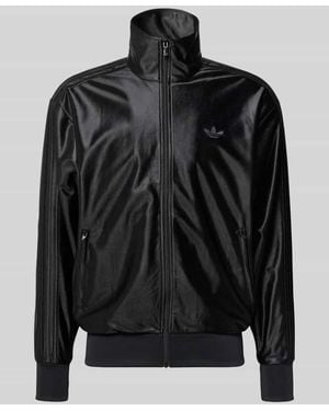 adidas Originals Sweatjacke mit Stehkragen - Schwarz
