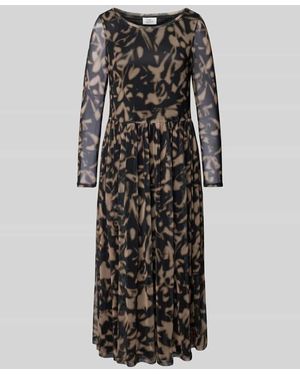 ROBE LÉGÈRE Midikleid Mit Gelegten Falten - Schwarz