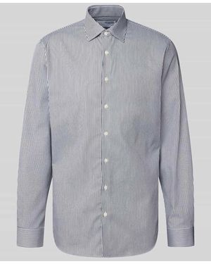 SELECTED Slim Fit Businesshemd aus Baumwoll-Mix Modell 'FILIP' - Grau