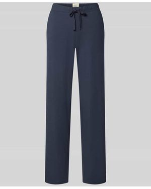 Schiesser Wide Fit Pyjama-Hose aus Baumwoll-Mix - Blau