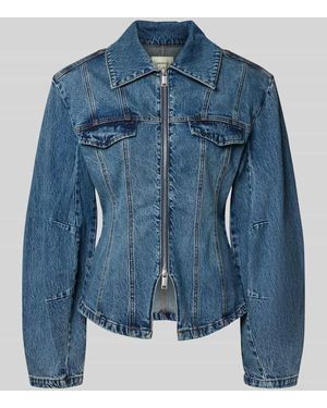 Gestuz Jeansjacke aus Baumwoll-Mix Modell 'Melu' - Blau
