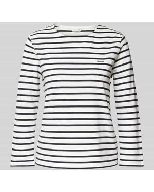 GANT Longsleeve mit Label-Stitching - Grau