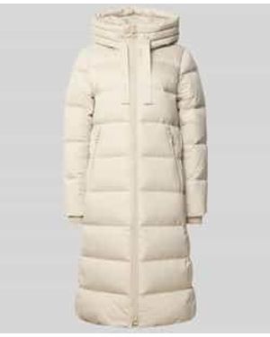 Marc O' Polo Regular Fit Lange Donsjas Met Capuchon - Naturel