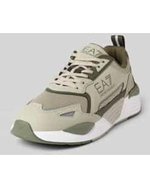 EA7 Sneakers Met Labelprints, Model 'Ace Runner' - Naturel