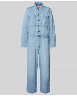 Levi's Regular Fit Jumpsuit in Denim-Optik Modell 'Iconic' - Blau
