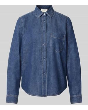 Juvia Relaxed Fit Jeansbluse aus Baumwolle - Blau