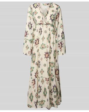 Ba&sh Maxikleid im Allover-Look Modell 'OELIA' - Natur